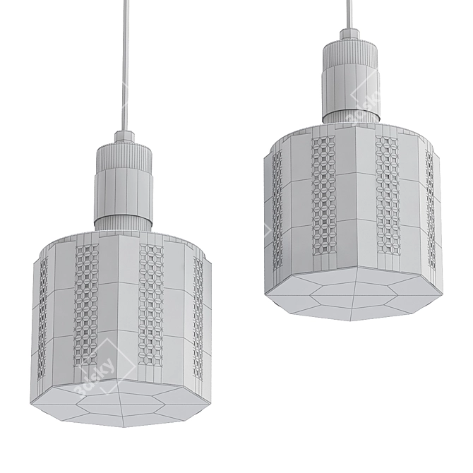 Enigmatic Glow Pendant Lamp 3D model image 2