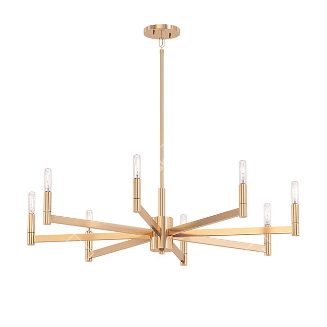 Elegant Erzo 8-Light Chandelier 3D model image 1