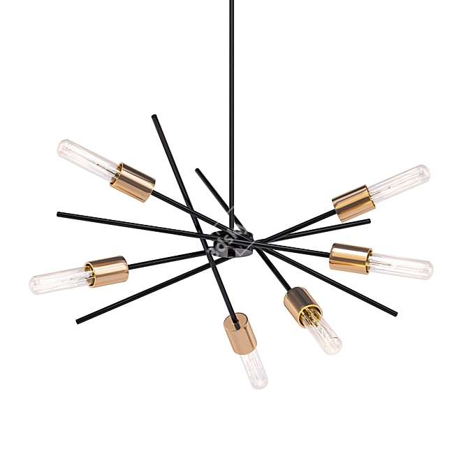 Astra 6 Light Sputnik Chandelier 3D model image 1