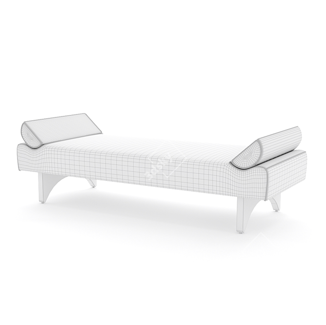 Cybil Stone Bench 3D model image 2