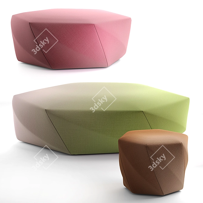 Brook Moroso Pouf 3D model image 1