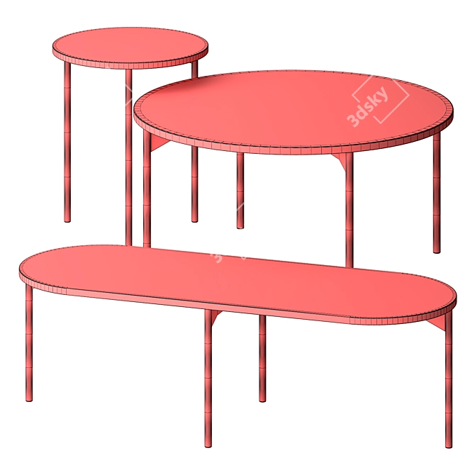 Sagal Talk Table: Versatile and Stylish 3D model image 2