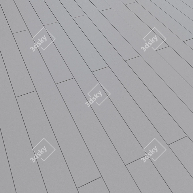 October Oak Brown Laminate Flooring 3D model image 2