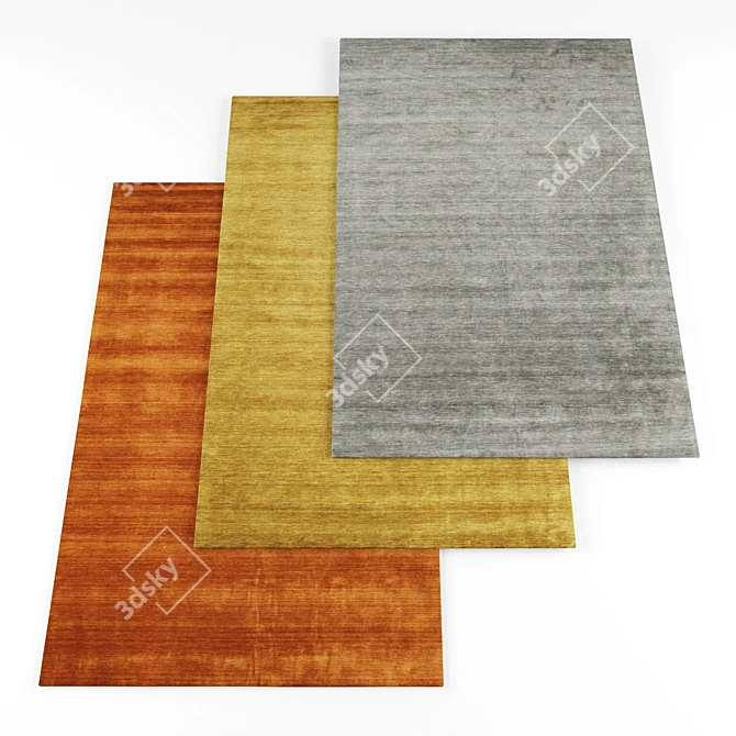 Versatile Rugs Collection with 5 Textures 3D model image 1