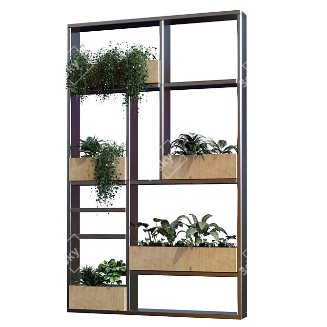 Modern Plant Partition Set 3D model image 2