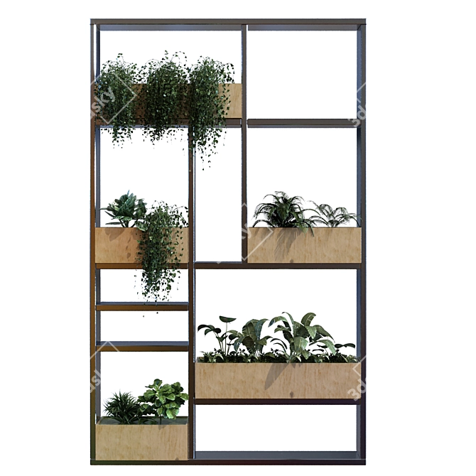 Modern Plant Partition Set 3D model image 4