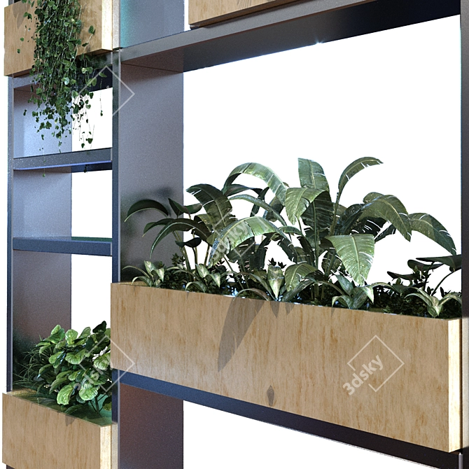 Modern Plant Partition Set 3D model image 5