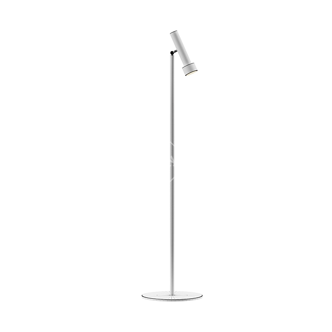 Modern Black-Nickel Focus Floor Lamp 3D model image 2