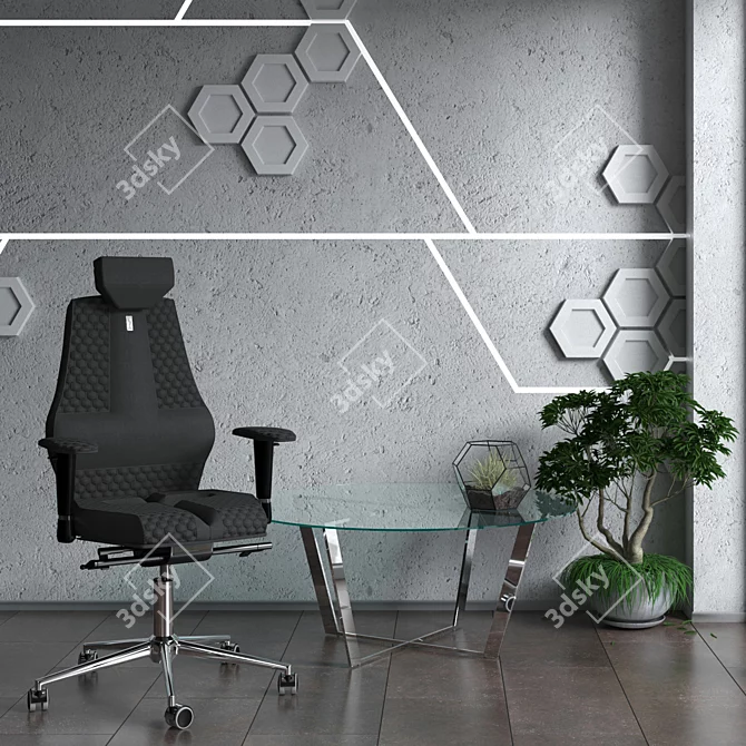 NANO Ergonomic Chair: Ultimate Comfort and Style 3D model image 8