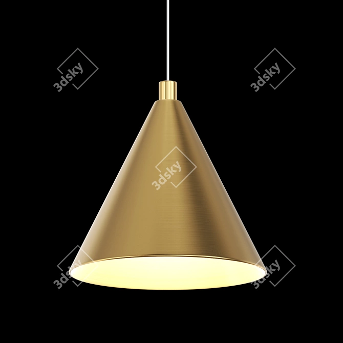 Sleek Metal Pendant Lamp 3D model image 2