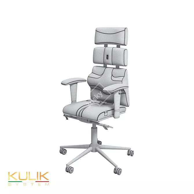 Ergonomic OM Kulik System Chair 3D model image 2