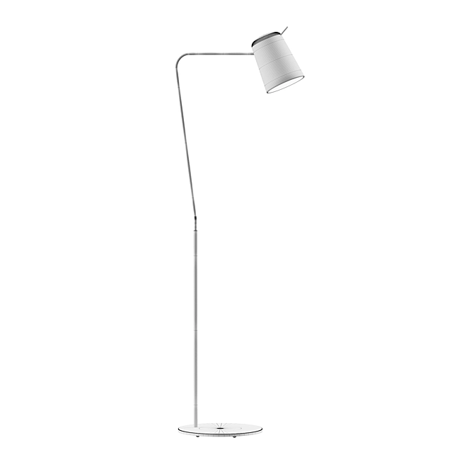 Sleek Black Floor Lamp 3D model image 2