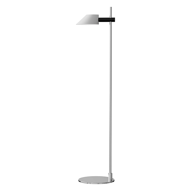 Contemporary White Cohen Floor Lamp 3D model image 1