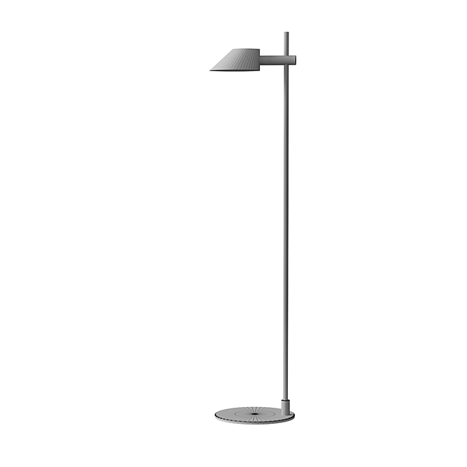 Contemporary White Cohen Floor Lamp 3D model image 2