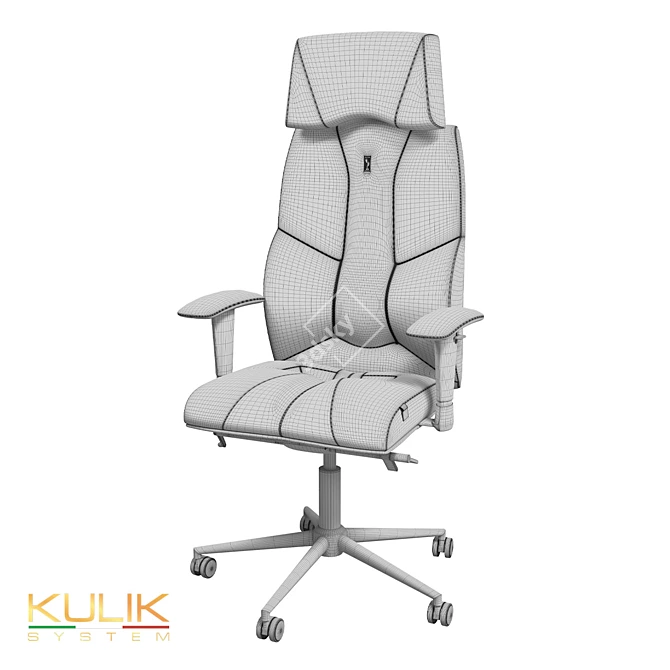 Elegant and ergonomic OM Kulik System BUSINESS chair 3D model image 4