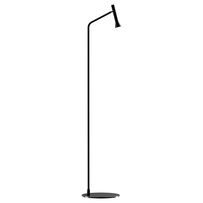 Minimalist Steel Floor Lamp 3D model image 1