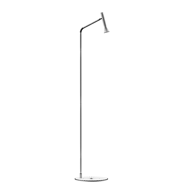 Minimalist Steel Floor Lamp 3D model image 2