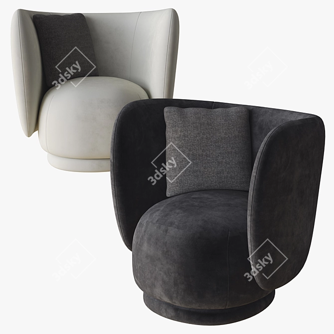 Rico Armchair: Modern Elegance by Ferm 3D model image 3