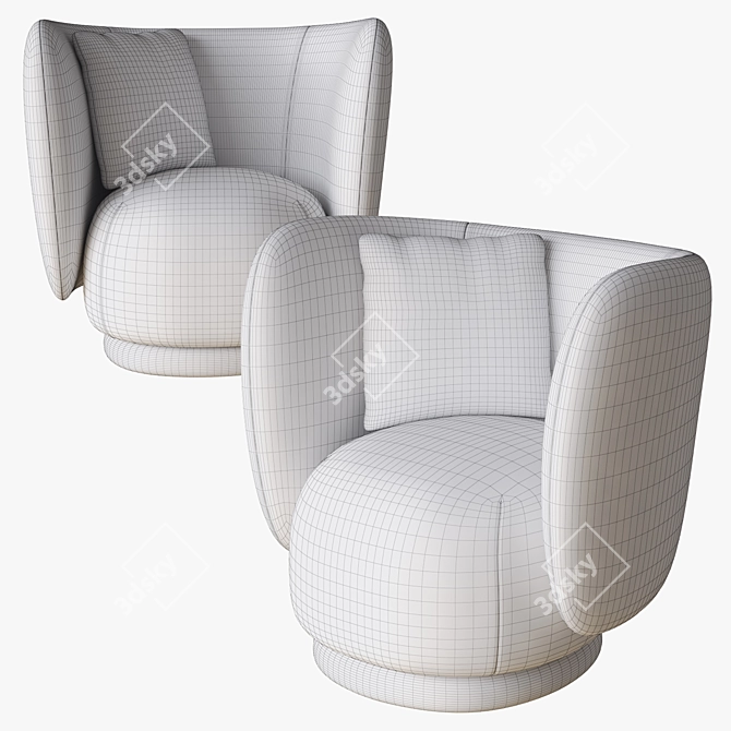 Rico Armchair: Modern Elegance by Ferm 3D model image 4