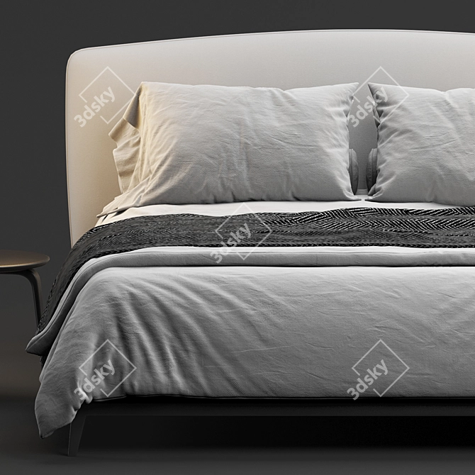 Luxury Italian Flou Olivier Bed 3D model image 3