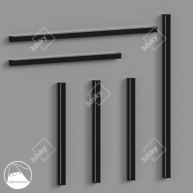 Sleek Stick Sconce - Long Length 3D model image 1