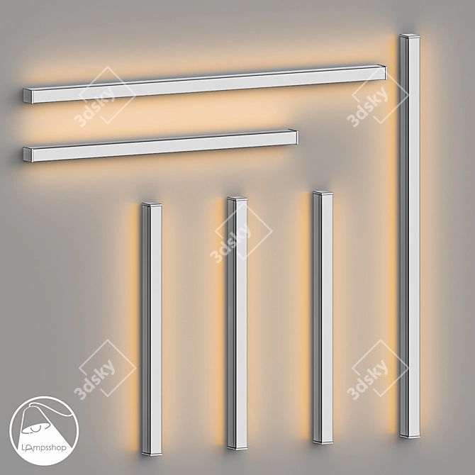 Sleek Stick Sconce - Long Length 3D model image 2