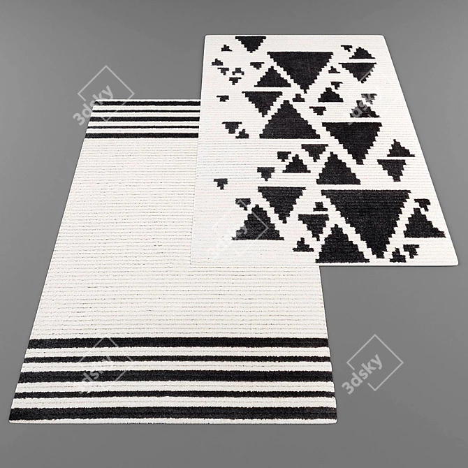 Modern Style Rug Set 3D model image 2