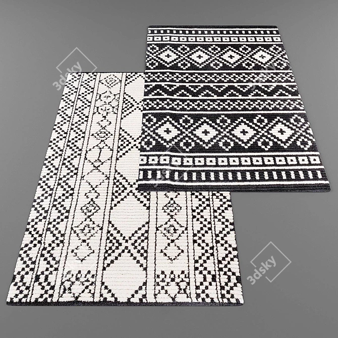 Modern Style Rug Set 3D model image 3