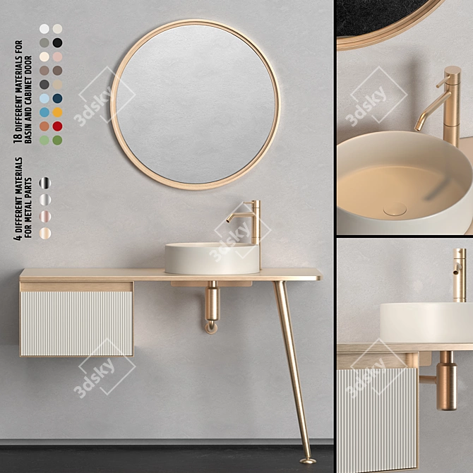 Artelinea T-60: Modern Bathroom Furniture 3D model image 1