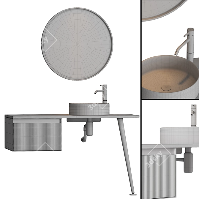 Artelinea T-60: Modern Bathroom Furniture 3D model image 4