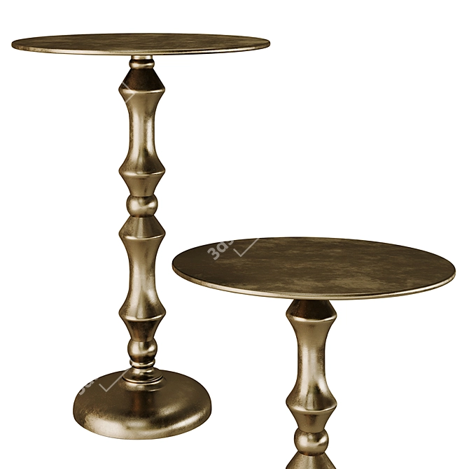 Antique Brass Hemingway Console 3D model image 1