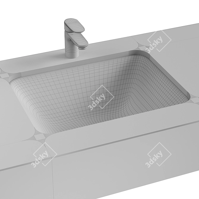 VitrA S20 Built-in Washbasin 5474B003 3D model image 2