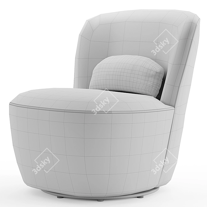 Dantone Home Twain Swivel Armchair 3D model image 2