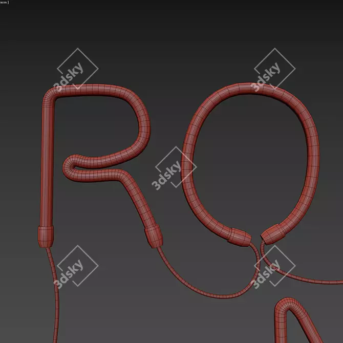 Rock n Roll Neon Sign 3D model image 6