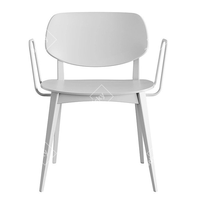 Belonging Wood Chair 3D model image 2