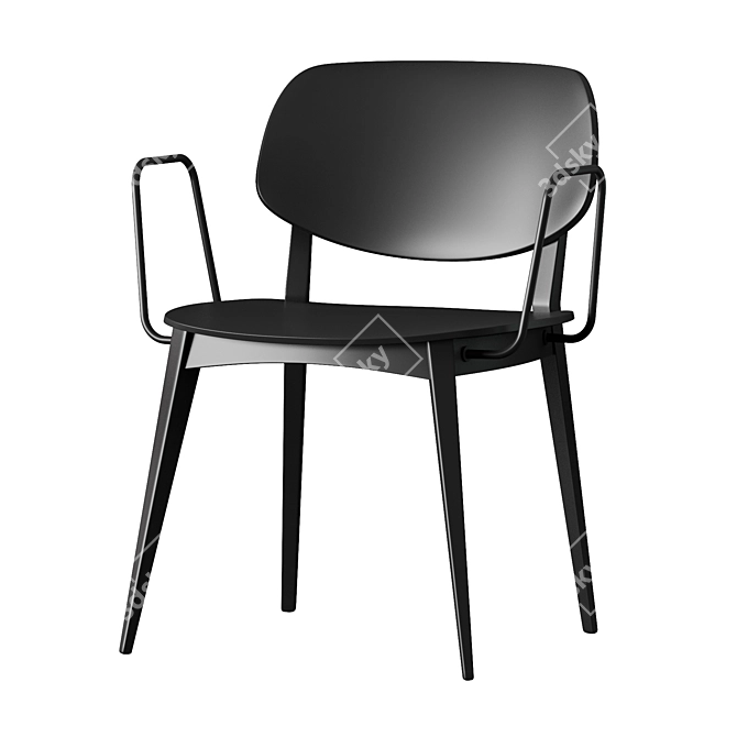 Belonging Wood Chair 3D model image 3