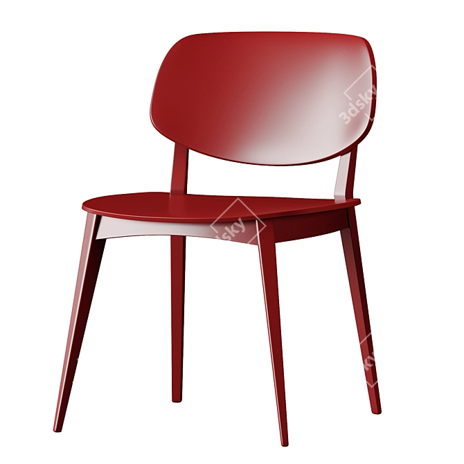Belonging Wood Chair 3D model image 4