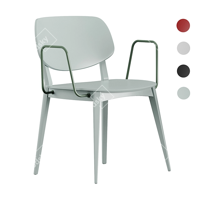 Belonging Wood Chair 3D model image 5