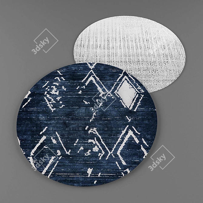 Title: Modern Style Round Rugs 3D model image 2