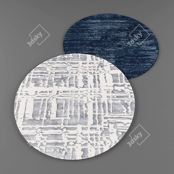Title: Modern Style Round Rugs 3D model image 3