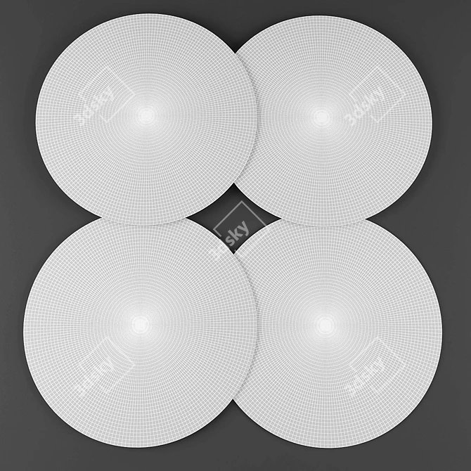 Title: Modern Style Round Rugs 3D model image 4