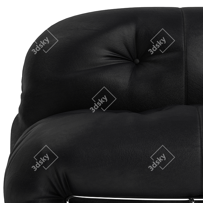 Stylish Cassina Soriana Lounge Chair 3D model image 4
