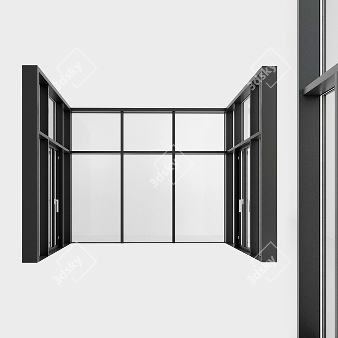 Panoramic Door: Elegant Entrance Upgrade 3D model image 1