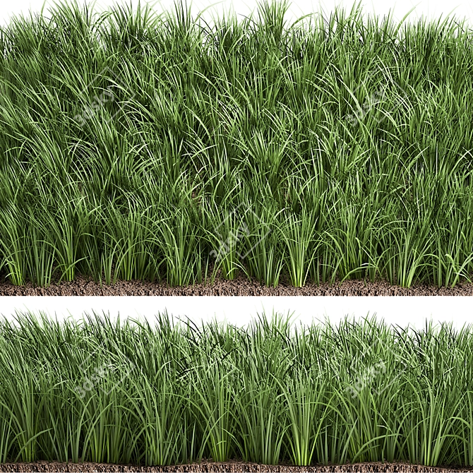 Serenity Grass Panel 1200x400x150mm 3D model image 3