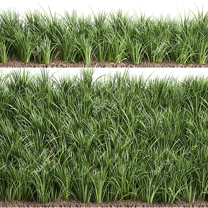 Serenity Grass Panel 1200x400x150mm 3D model image 4