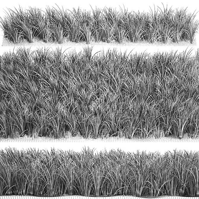 Serenity Grass Panel 1200x400x150mm 3D model image 6