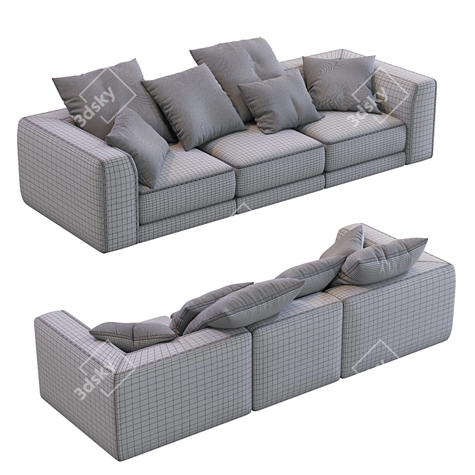 Luxury Leather Sofa: Pasha by Jesse 3D model image 5
