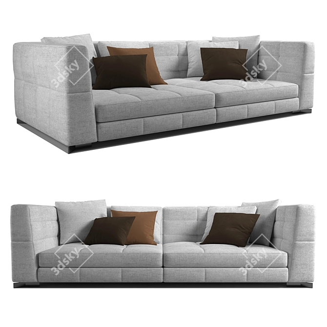 Elegant Minotti Blazer Sofa 3D model image 1