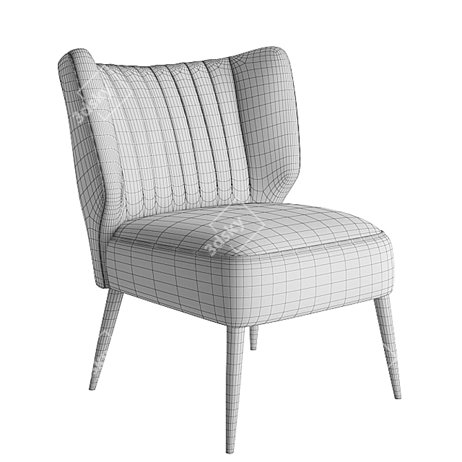Retro Chic Duke Cocktail Chair 3D model image 2