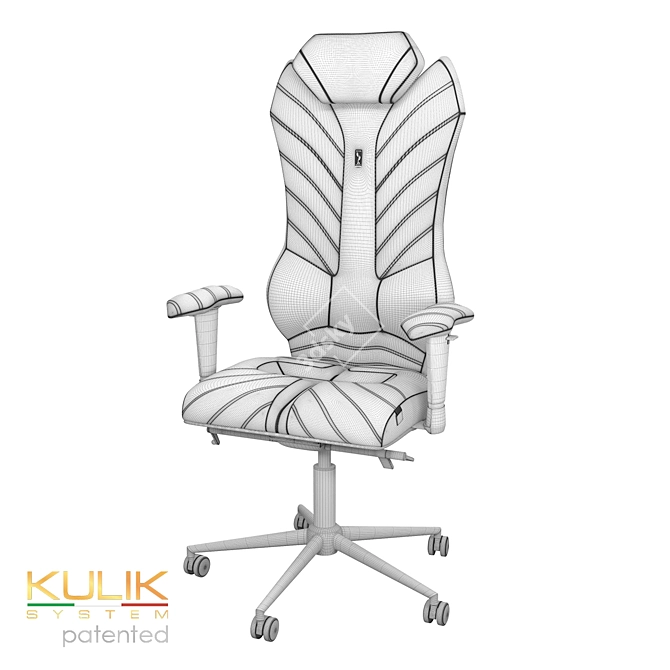 Monarch Ergonomic Chair: Elegant Comfort and Support 3D model image 4